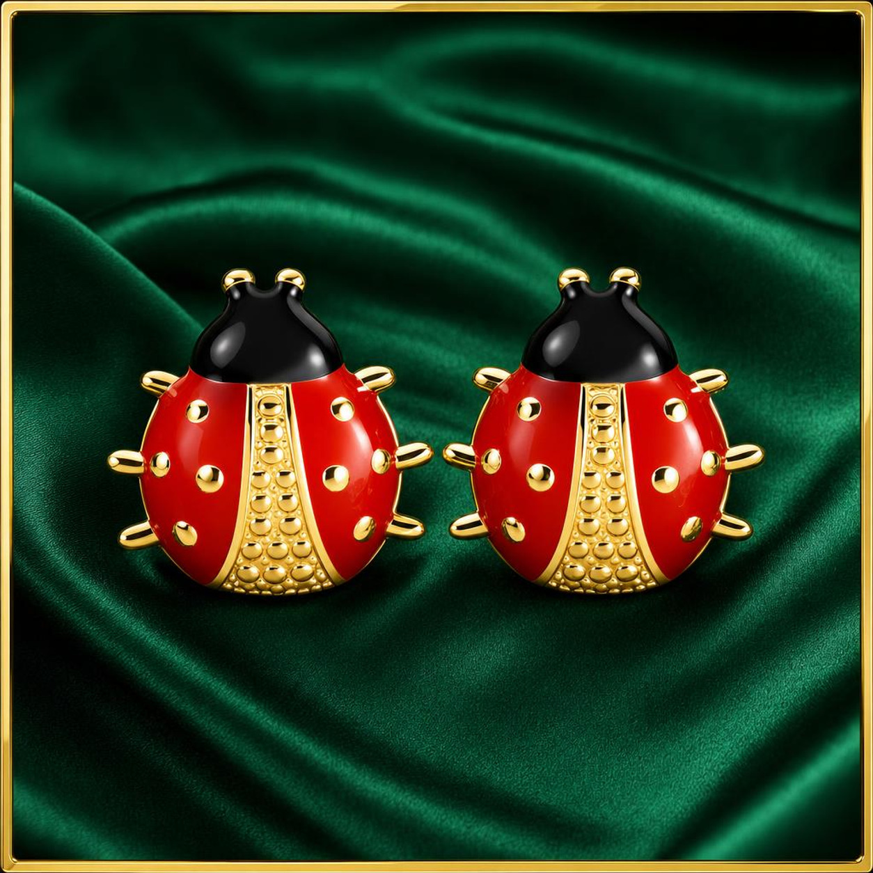 Aretes Mariquitas Rojas